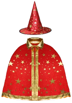 MANTELLO + CAPPELLO BAMBINO ROSSO